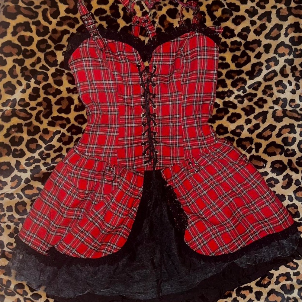 Lip Service Plaid O-RING Halter Dress